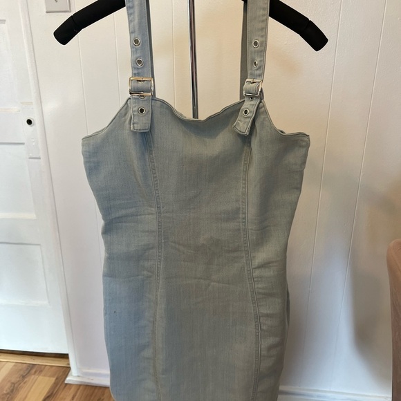 Denim strap dress mini - Picture 4 of 6